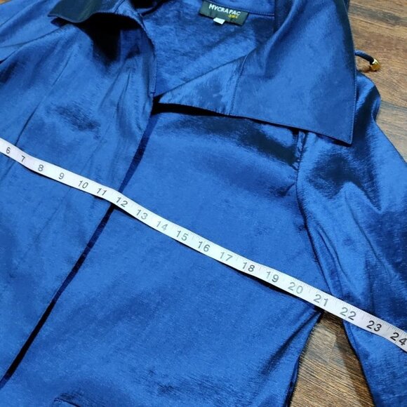 Mycra Pac Artsey Lagenlook Layering Outerwear Gorpcore Raincoat Blue Size Medium - Picture 9 of 13